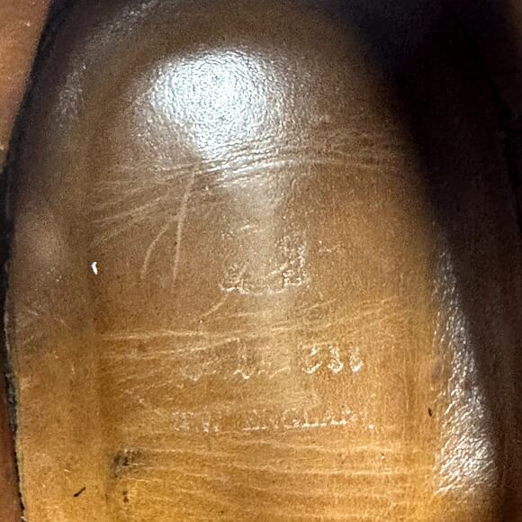 FULLY RESOLED Alden 990 Plain Toe Blucher Shell Cordovan Brown Color 8 USA 11.5 - Picture 11 of 13